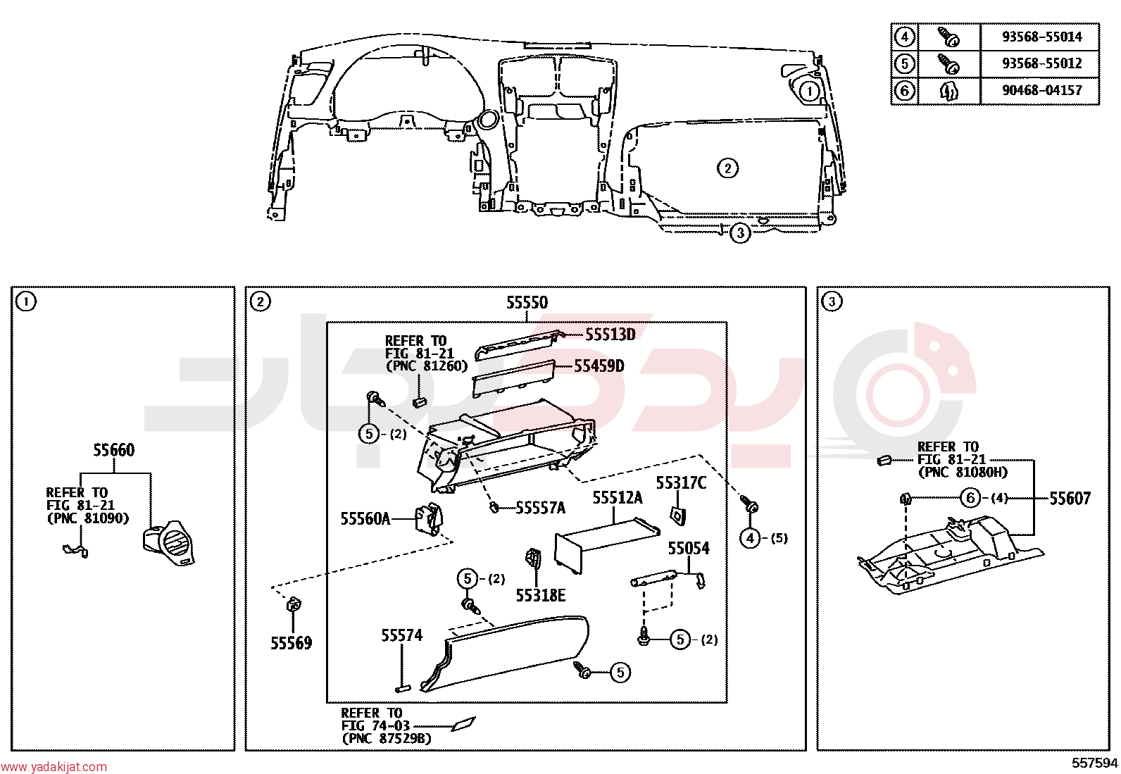 REGISTER ASSY, INSTRUMENT PANEL, NO.2 | 5566053060E0